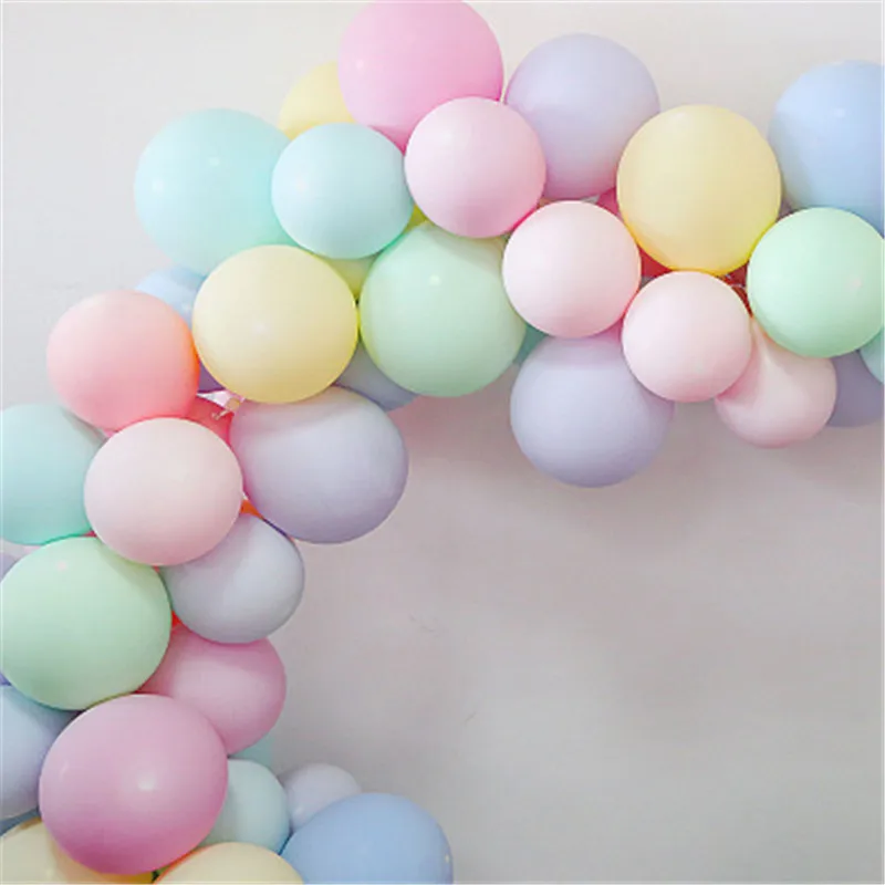 100 шт воздушные шары в виде Макарон " 10" 1", вечерние шары для свадьбы, дня рождения, пастельные яркие цвета, украшение для пола
