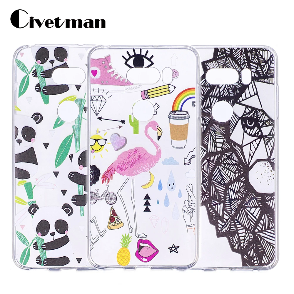 12 Pattern Cover Case For LG V30 V 30 6.0&quot Protection Bag Soft TPU Silicone Transparent Cell Phone Back Shell Cute Cartoon Style |