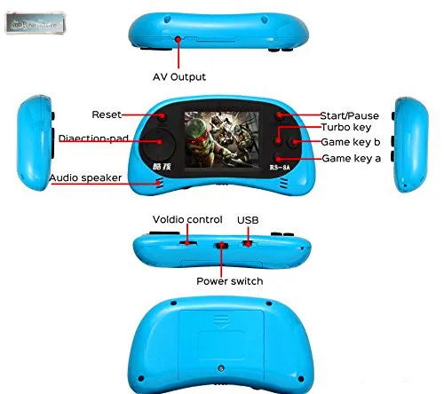 Coolbaby RS 8A 8 бит 2 5 &quotпортативная игровая консоль встроенный 260 различных игр для