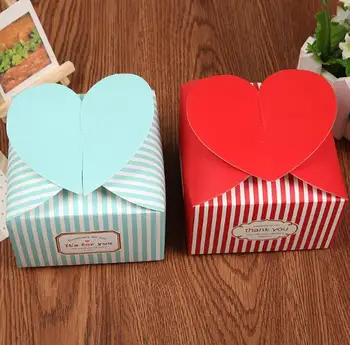 

Ynaayu 5pcs/set Love Heart Box Weding Candy Paper Bags Kraft Paper Bag Xmas Wedding Birthday Party Favoe Gift Bag