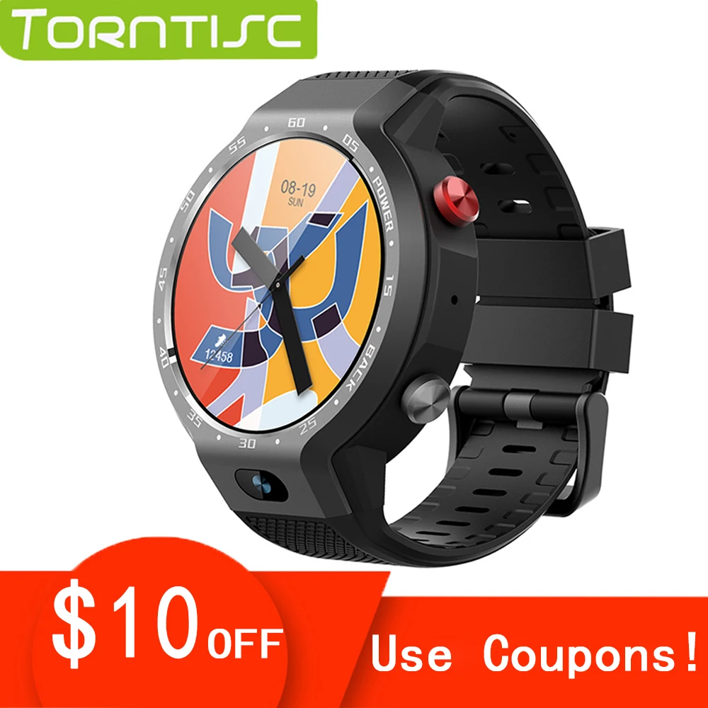 

Torntisc NEW 1.39 inch Dual System 4G Smart Watch Android GPS WIFI Heart Rate 5MP Front Camera 600Mah Sports Smartwatch PK LEM9