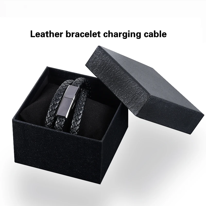 

Leather Bracelet Charger Cable Type-C USB Bracelet Charger Data Charging Cable Sync Cord For iPhone Android Phone Cable For gift