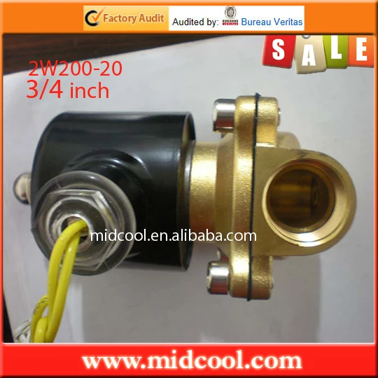 3/4'' 12 volt 2W Series UD Water Solenoid Valve Brass 2 Way Valve Oil Gas Valves Model 2W-200-20 3/4'' 12 volt 2W Series UD Water Solenoid Valve Brass 2 Way Valve Oil Gas Valves Model 2W-200-20