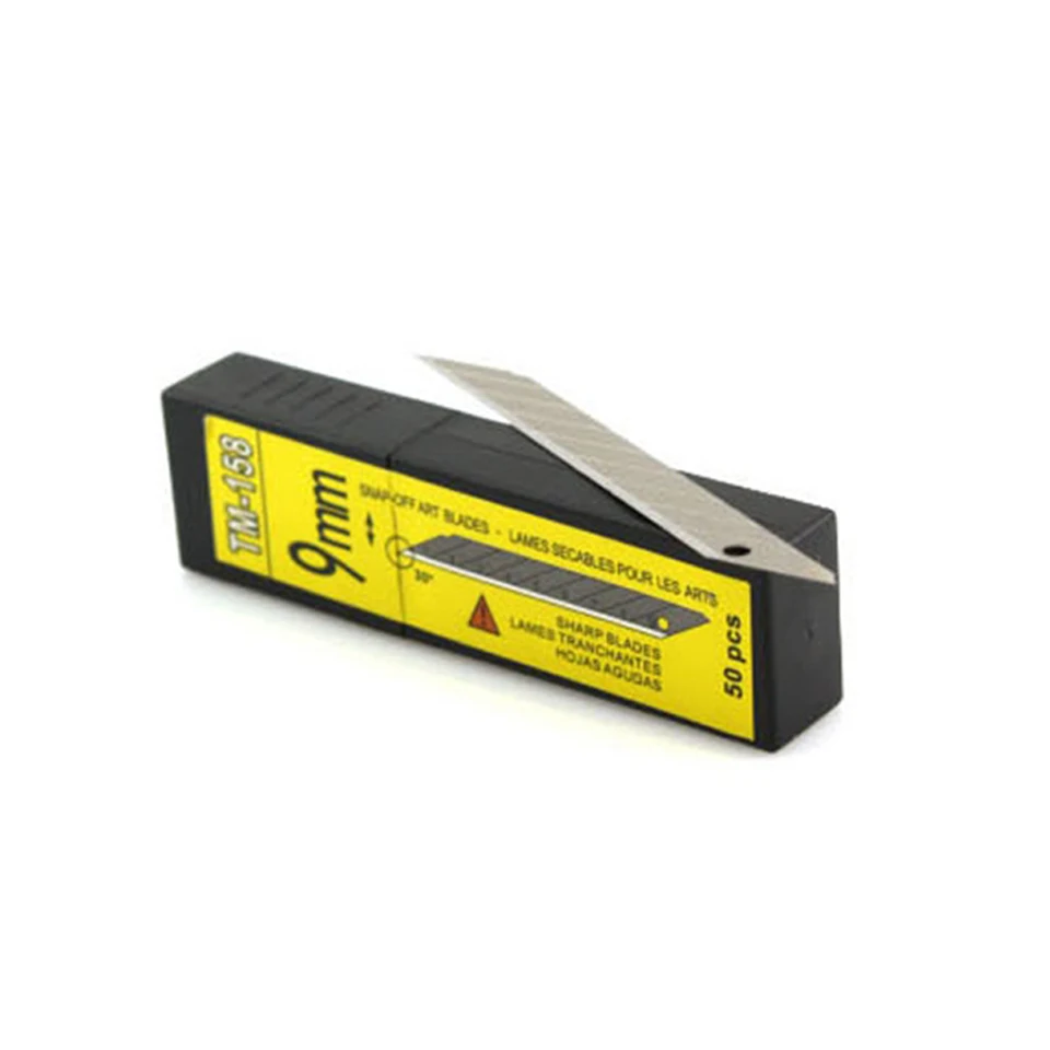 

Carbon Steel Snap-off Utility Sharp Knife Replacement Blade 9mm 50-Blades/box 5boxes per pack whole sale