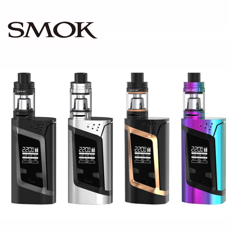

Original Smok Alien 220w Kit with 3ml TFV8 Baby tank 220W Electronic Vape LED Screen vaporizer Kit