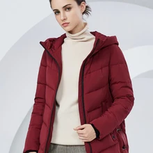 BOSIDENG зимний пуховик с капюшоном для женщин, утолщенная верхняя одежда средней длины, высокое качество, водонепроницаемый, большой размер B80141028B