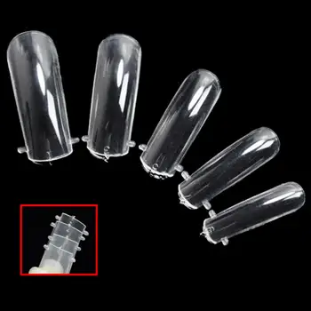 

Acrylic Nail Mold Artificial Nail Clear Dual Nail System Form-for Nail Art x 100