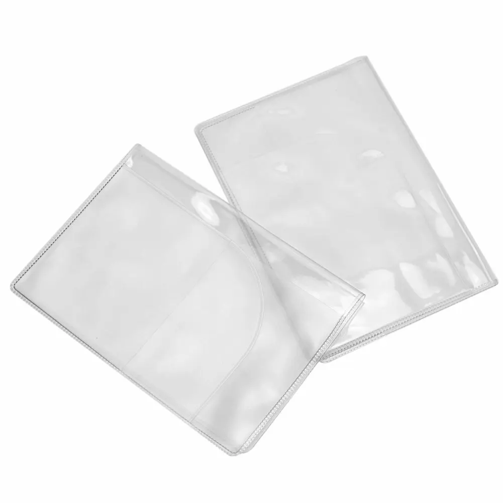 

SCLL Hot 2 x Fashion Transparent Passport Holder Cover Case Travel Wallet Protector Folder