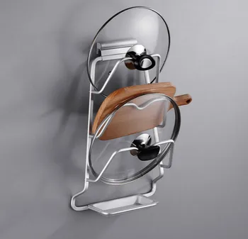 

Cabinet Door Hook Pan Pot Cover Lid Rack Stand Stove Organizer Kitchen Storage Holder Rack Shelf Kitchen Accessories 3-layers