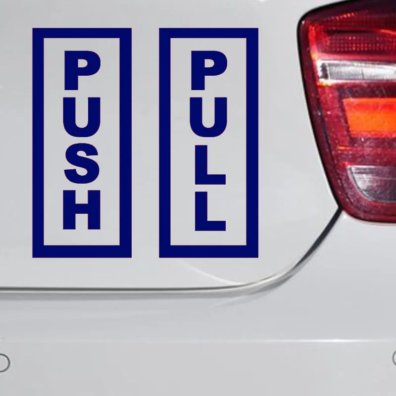 Hotmeini Wholesale Car Styling Push Pull Door Sign Car Sticker For