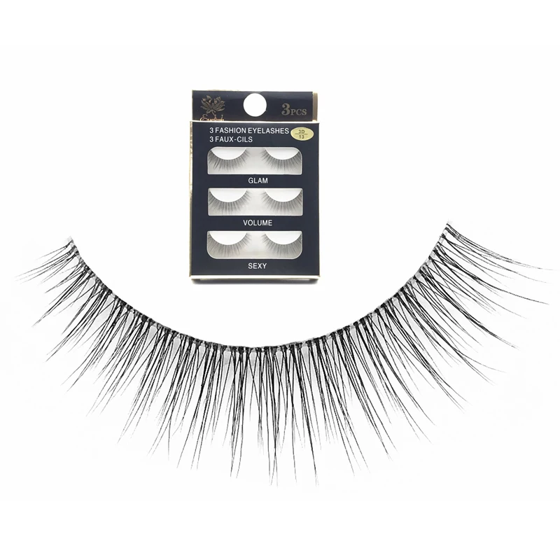 

NEW False Eyelashes 3 Pairs Pure Handmade Natural Transparent Terrier Fake Eyelashes Short Paragraph Bare Makeup Eyelashes