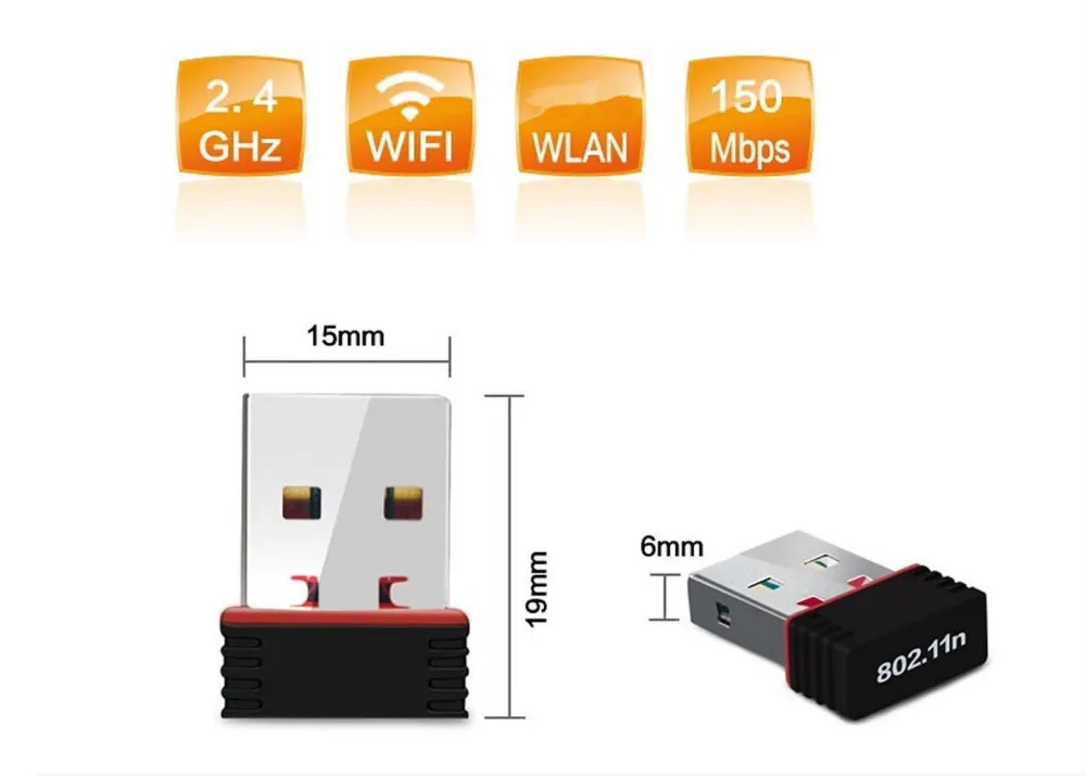 Мини 150 Мбит/с Беспроводной USB Wi-Fi адаптер сети LAN карты 802.11n/g/b 2,4 ГГц сетевой адаптер 150 М для ПК настольного компьютера ноутбука