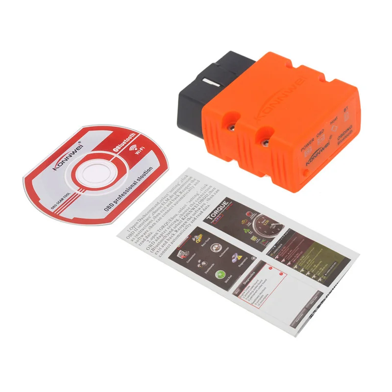

KONNWEI ELM327 V1.5 Bluetooth OBD2 Scanner PIC18f25k80 Chip ELM 327 Automotive Scanner escaner automotriz Read Clear Error Code