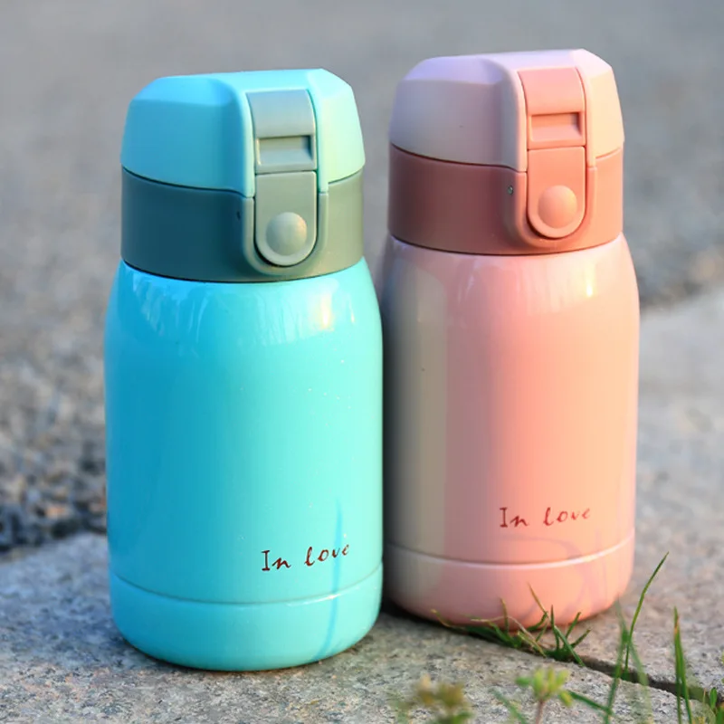 

Fashion vacuum mini in love insulation cup female water cup student bounce Cup kids thermos insulated bottle hydro flask