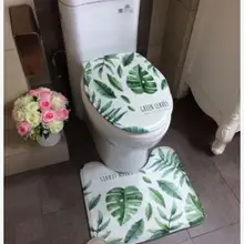 Зеленые листья коврик для унитаза завод u-образный коврик для ванной унитаз впитывающий Противоскользящий домашний декор