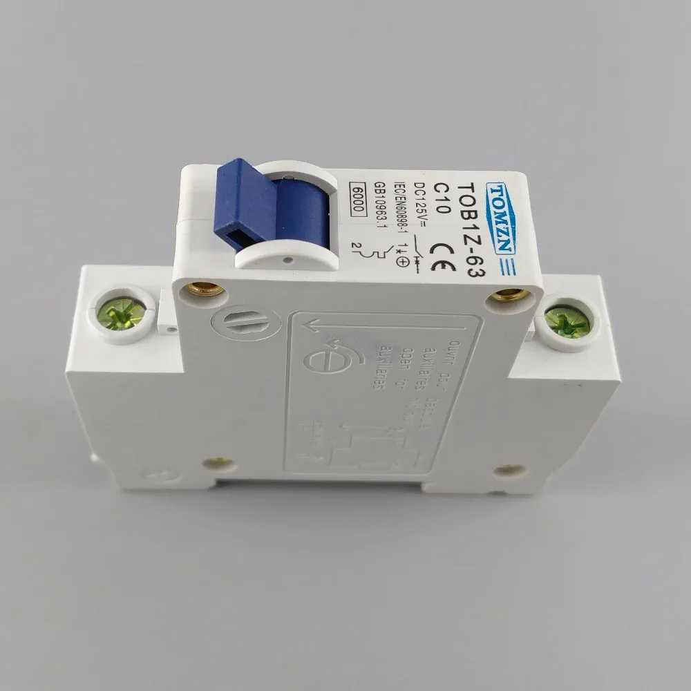 1P 10A DC 125V автоматический выключатель MCB C curve|mcb rccb|mcb circuit breakermcb mini breaker |