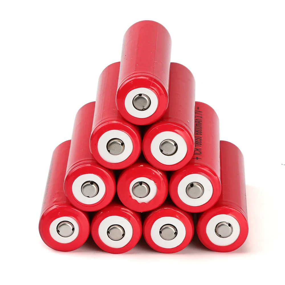 

10PCS 3.7V 6800mAH Li-ion Rechargeable 18650 Battery For Flashlight Torch Portable Devices Tools