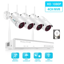 Комплект беспроводной системы видеонаблюдения Zoohi 1080 P 2MP HD wifi камера домашняя камера безопасности система ночного видения комплект видеонаблюдения