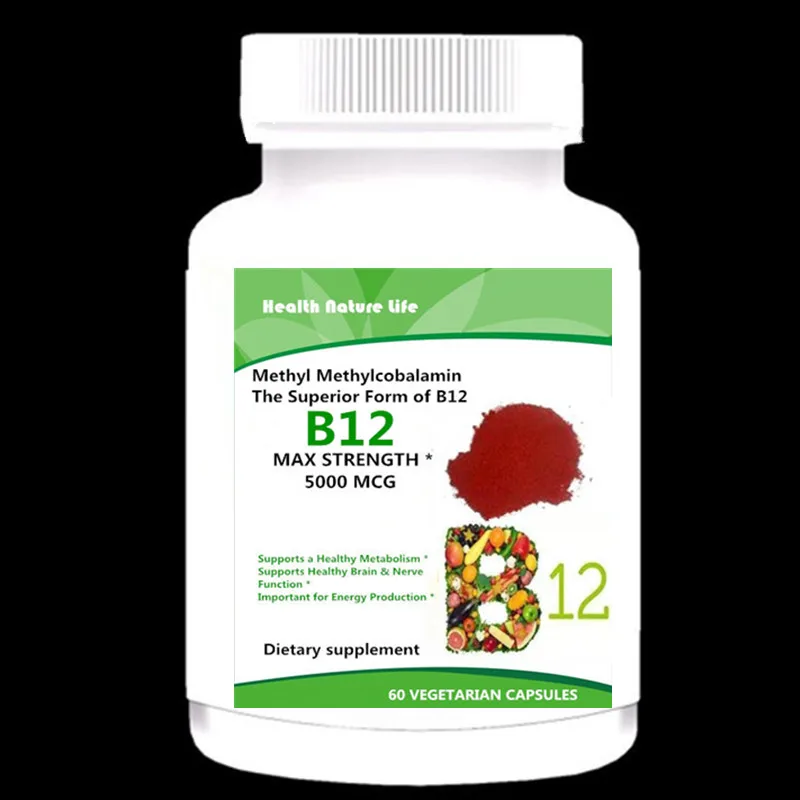 

Methylcobalamin (Methyl B12), Supports Brain Cells, 5000 mcg, 60 pcs - Boost Natural Energy & Metabolism