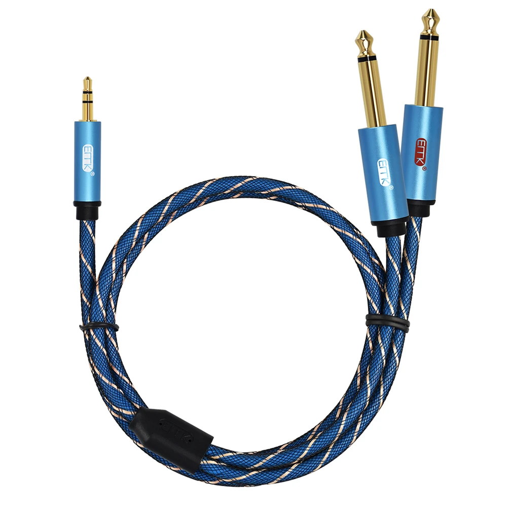 Аудио кабель EMK Jack 6 3 5 стерео мм 2 35 AUX сплиттер моно 1 м м|Кабели VGA| |