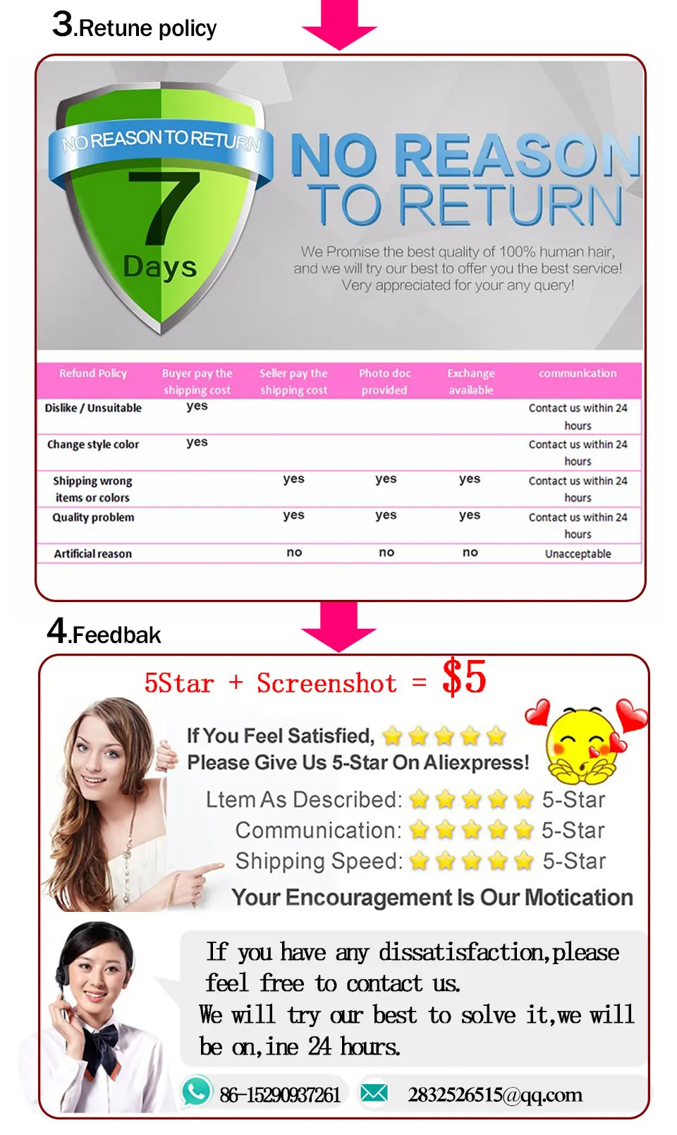 6 hair extension
