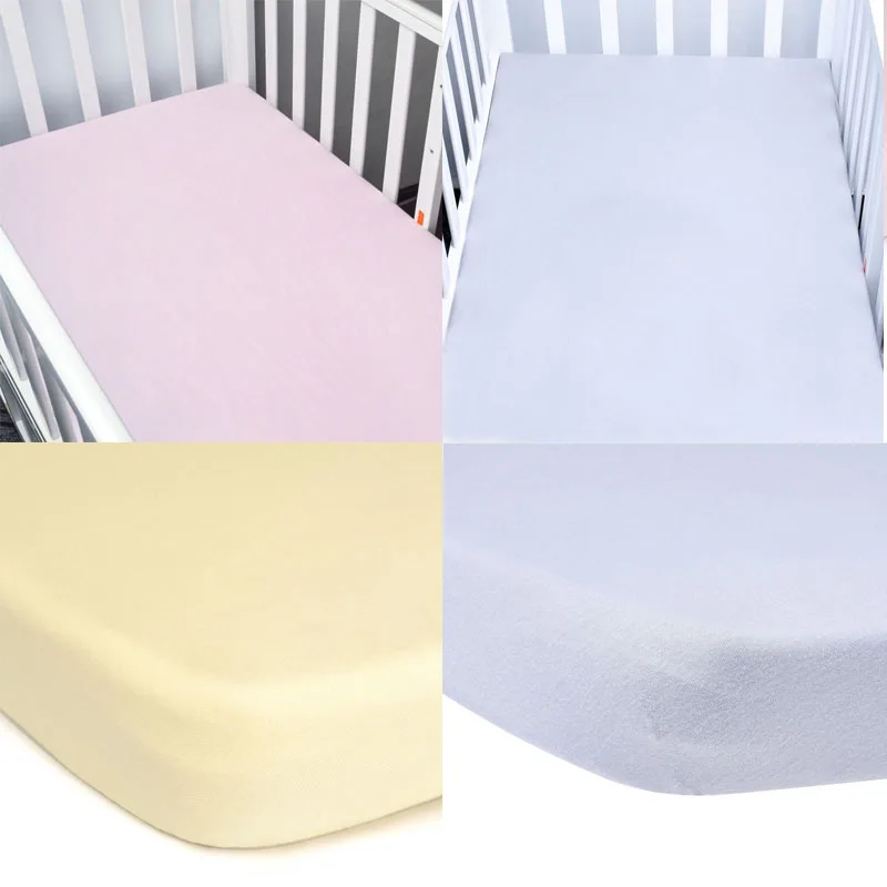 EGMAOBABY 100% Cotton Crib Fitted Sheet Soft Baby Bed Mattress Cover Protector Cartoon Newborn Bedding For Cot Size 130*70cm