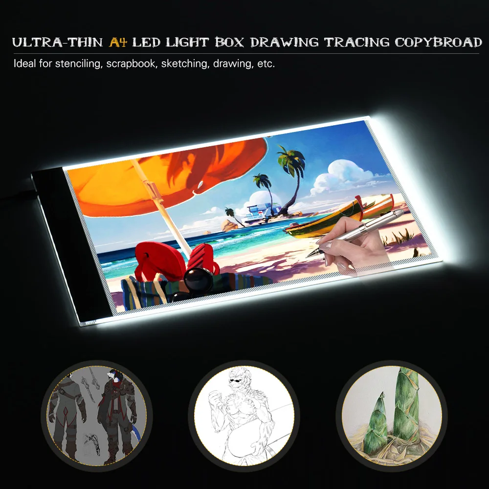 

A4 Digital Tablets LED Light Box Drawing Tracing Tracer Copy Board Table Pad Panel Copyboard for Artist Animate Diamond Painting