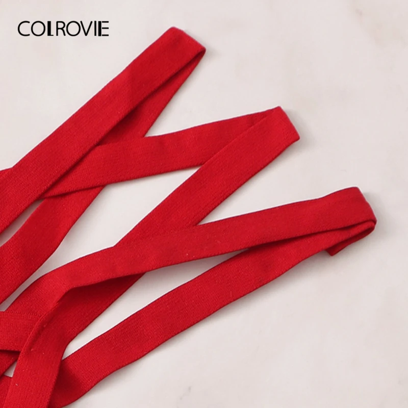 Koop COLROVIE Rode Bloemen Kant Uitsnede Sexy Lingerie Set Vrouwen Intimates 2019 Beugel See Through Bh En Thongs Ondergoed Set