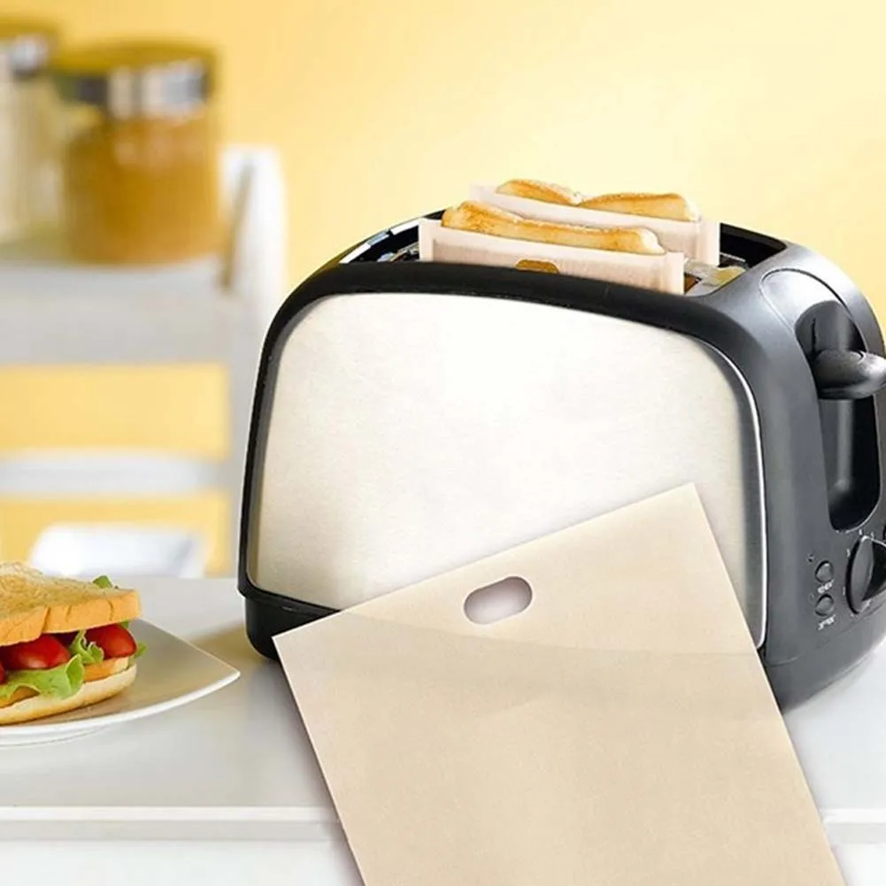 10 шт многоразовый пакетик для тостера для сэндвича омлет с антипригарным покрытием для выпечки тостов и хлеба 16X16,5 см/16X18 см/17X19 см XH8Z