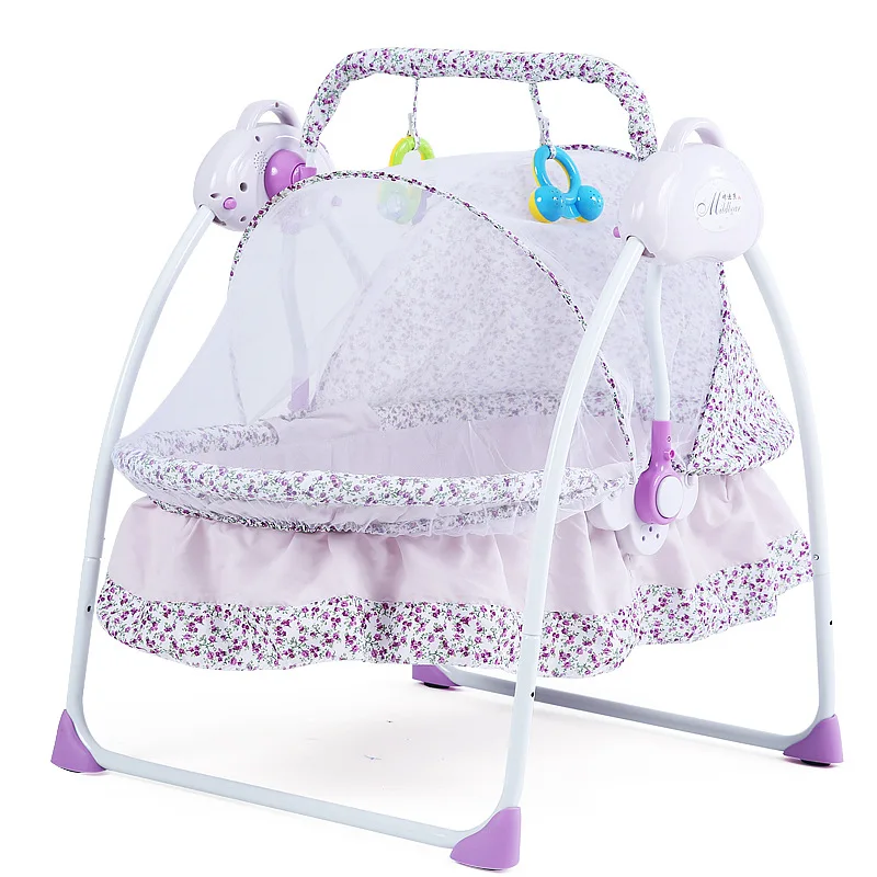 

New Style Baby Bed Electric Cradle Folding Baby Cradle With Mosquito Nets Smart Multi-functional Portable Cradle For Baby