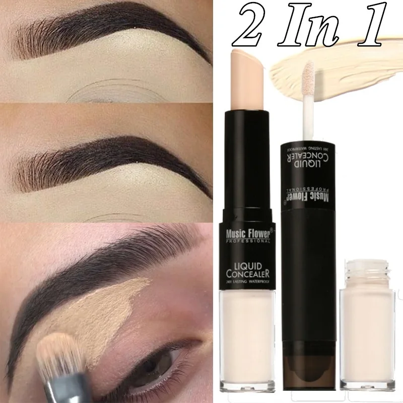 1 Piece Makeup Concealer Cream Foundation Cover Skin Face Contour Concealer Cosmetics Double Head Face Eye Lip Concealer Stick