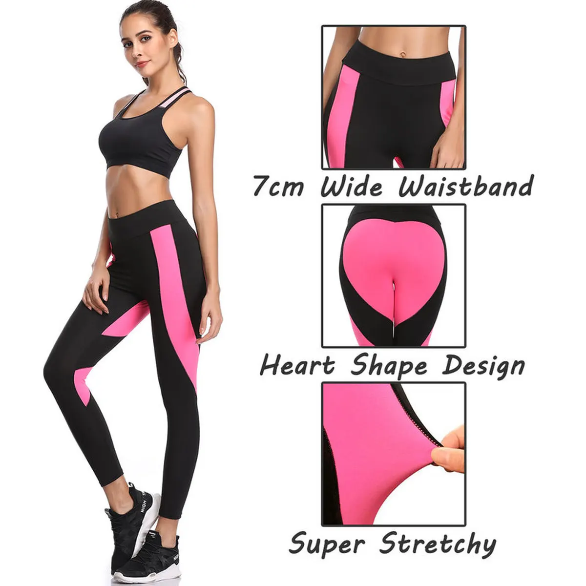 

Joyshaper Women Sexy Leggings Seamless Stretch Pacthwork High Waist Peach Hips Gym Leggings Quick-drying Sports Running Fitness
