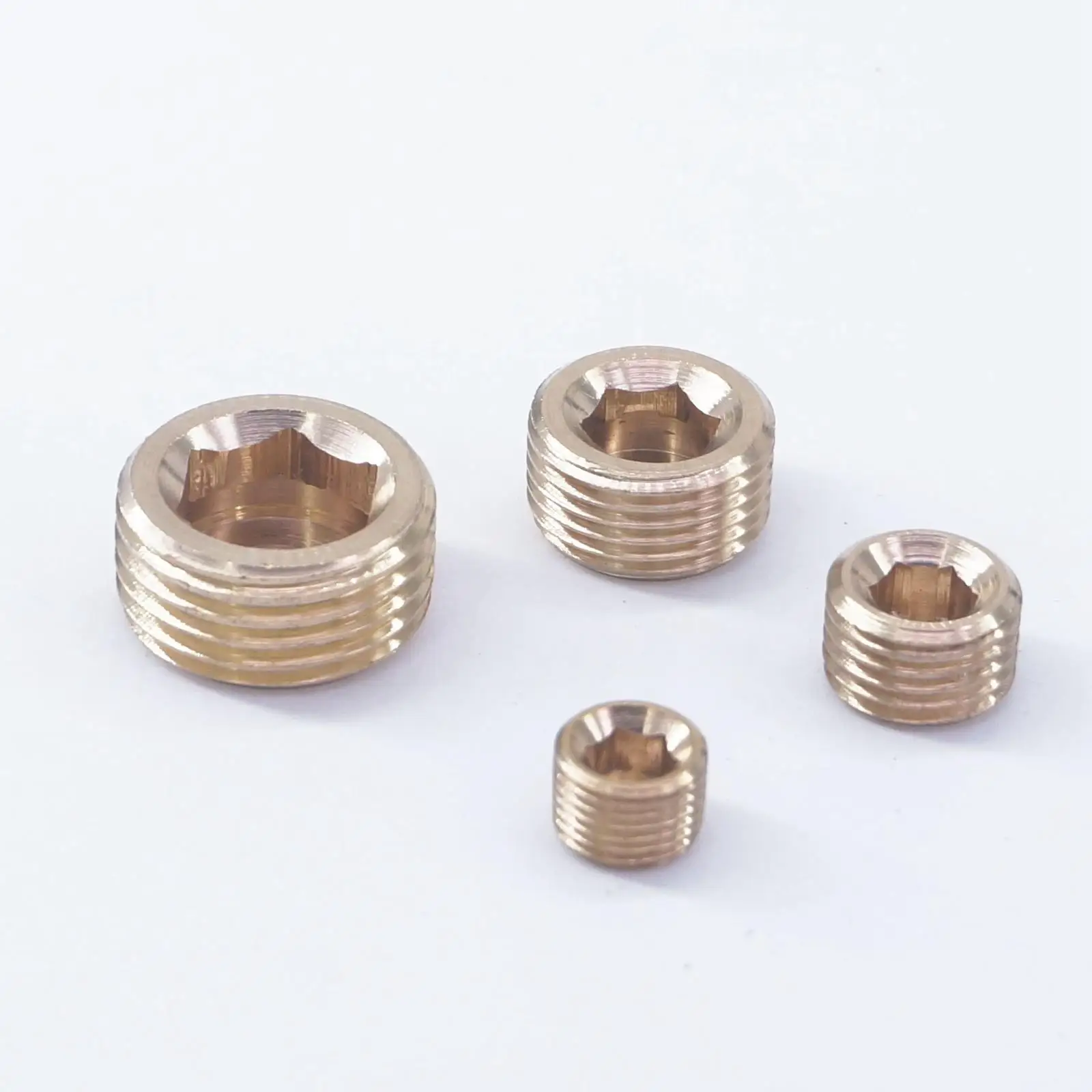 10 шт 1/8 &quot1/4&quot 3/8 &quot1/2&quot BSPP наружная Латунная Труба с потайной вилкой внутренняя