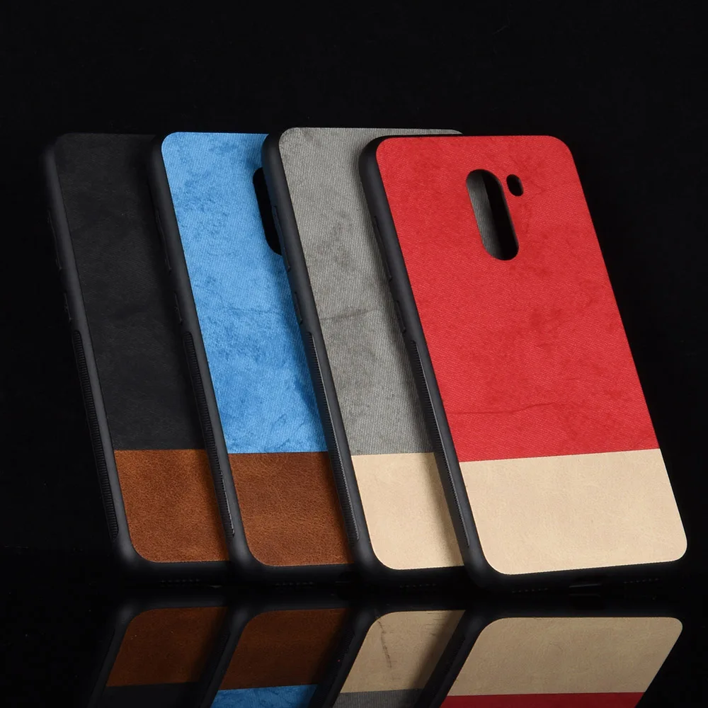 Чехол для Xiaomi Pocophone F1 два цвета ПК + ТПУ роскошный кожаный чехол глобальная версия