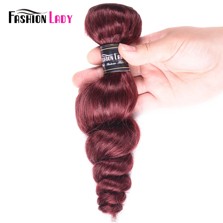 Модные женские предварительно Цвет ed бразильский свободная волна Комплект s 99j # Цвет переплетения человеческих волос Комплект 1 шт. рыжие