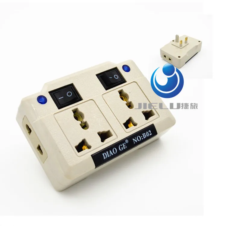 

1 pcs,Universal US EU AU To UK 3pin AC Power Socket Plug Adapter With Switch 4in1 Wall