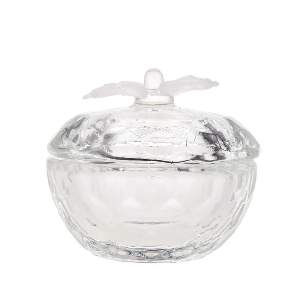 

Nail Art Crystal Glass Cup Acrylic Dappen Dish Bowl for Liquid Powder Holder Glassware Manicure Tools Container Storage