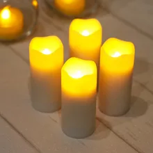 Led Votive свечи беспламенный настоящий воск свеча с таймером Свадебная декоративная батарея, 1,375*3 дюйма, белый