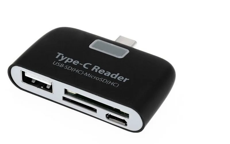 Мобильный телефон card reader Тип-C USB2.0 U диск для MacBook считыватель карт OTG TF SD card reader