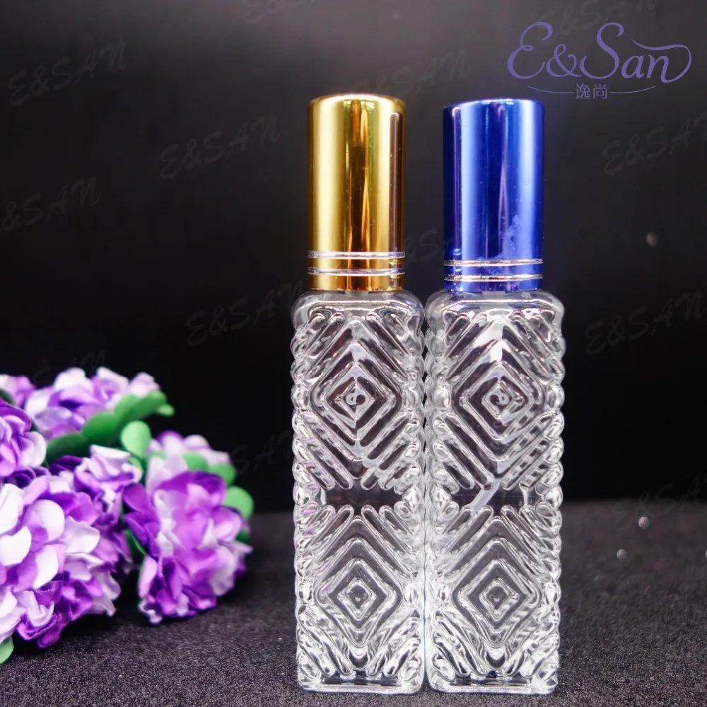 Refillable FX111-12ML Long Square Rhombus Single Transparent Glass Perfume Spray Cosmetic Bottles 250PCS/LOT | Красота и здоровье
