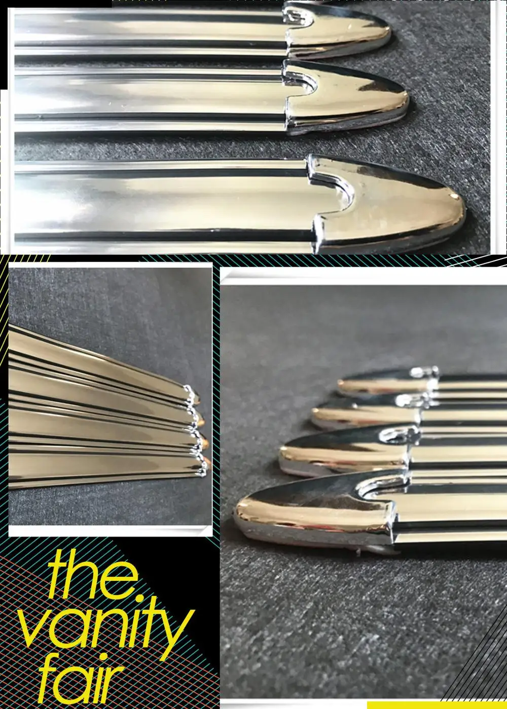 

Car Styling 4pcs Car bumper silver Anti-rub strip Protective For Acura RLX CL EL CSX ILX MDX NSX Geely Vision SC7 MK CK Cross