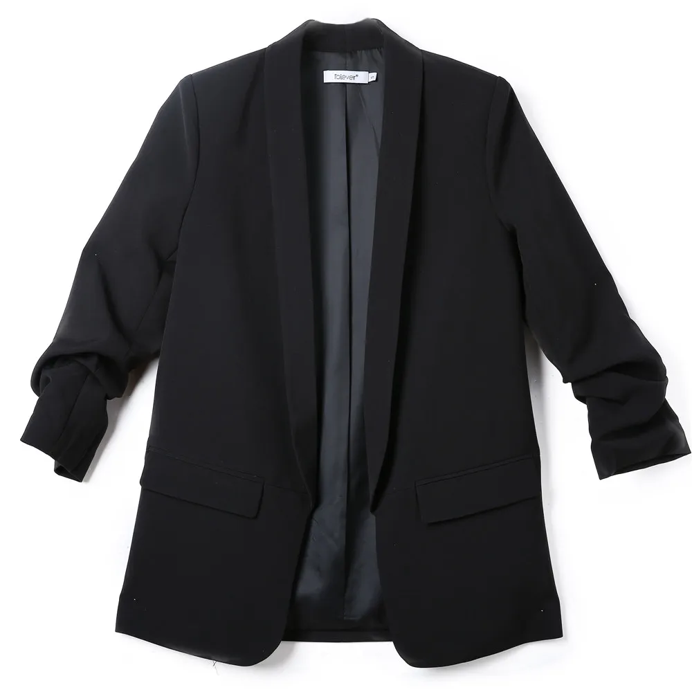 Fashion Autumn Women Blazers and Jackets Work Office Lady Suit Slim White Black None Button Business female blazer Coat Talever
