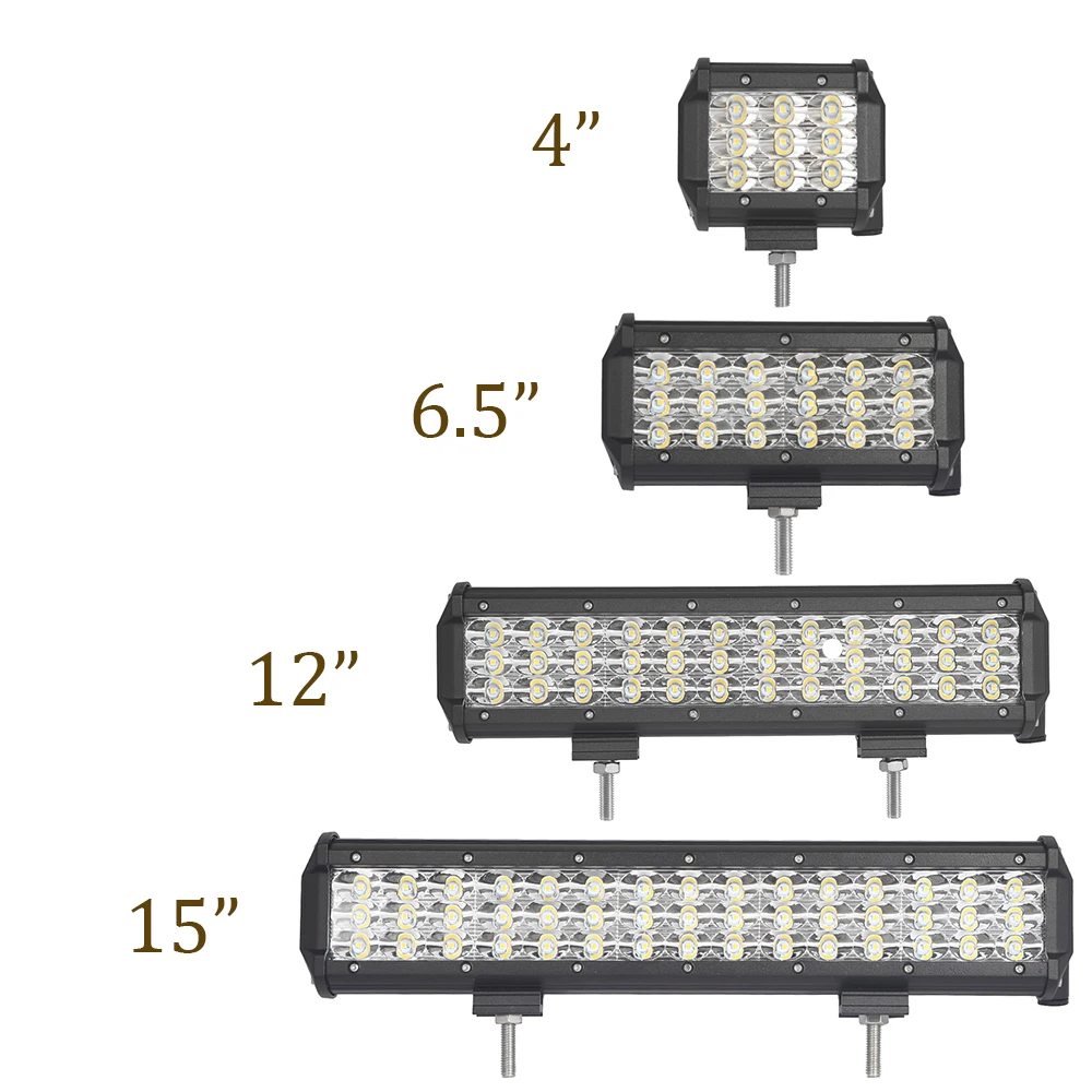 ECAHAYAKU 27 Вт 54 Вт 108 ВТ 135 Вт 3 ряда " 15" светодиодный светильник 4x4 внедорожный светильник 12 в 24 В для внедорожников, лодок, грузовиков, квадроциклов