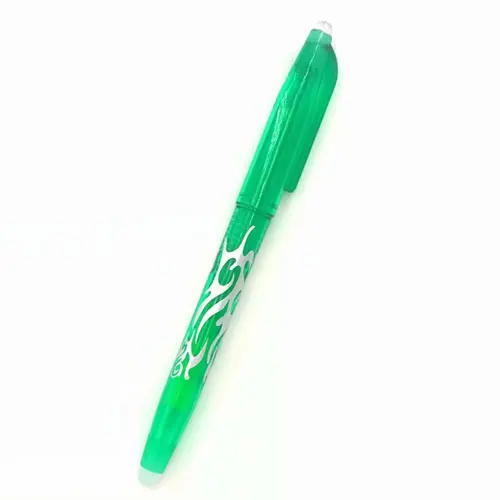 green 8 цветов, многоцветные стирающиеся ручки, стержень, моющаяся ручка, милая 0,5 мм цветная гелевая ручка, Kawaii, школьные принадлежности для рисования, канцелярские принадлежности - Цвет: green