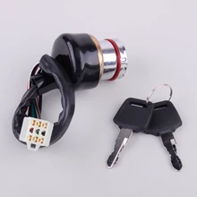 CITALL Car Motorcycle Ignition Switch 3 Position 6 Wire With 2 Key for Harley BMW Honda Suzuki Yamaha Bobber Scooter ATV Go Kart