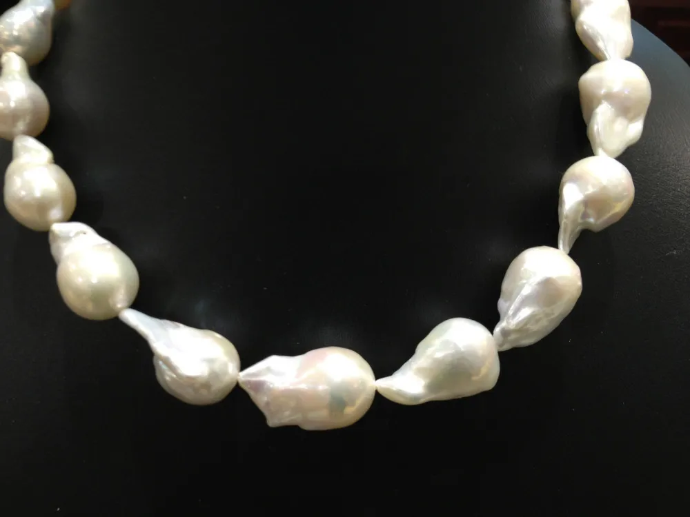 

Baroque Pearl Necklace Big Fresh Water Pearl Necklace Free Shipping Real Pearl Necklace Choker Necklace keshi reborn pearls