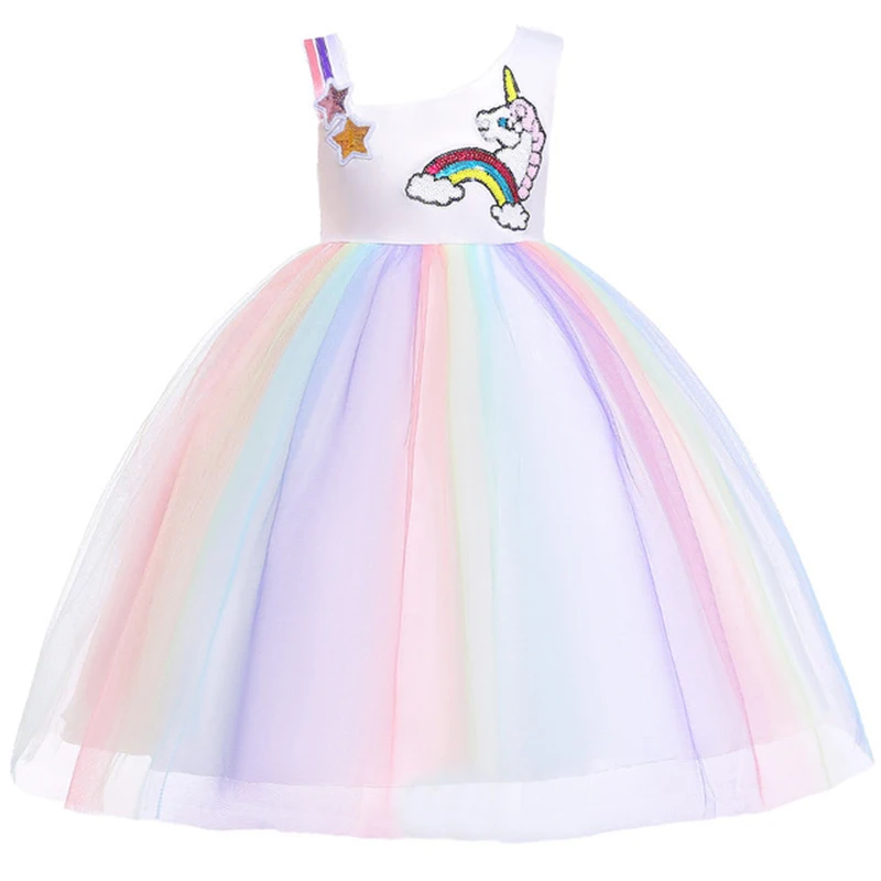 

Girls Dress 2019 Summer Unicorn Party Kids Dresses For Girls Cosplay Easter Carnival Dresses Costume Kids Party Princess Dresses