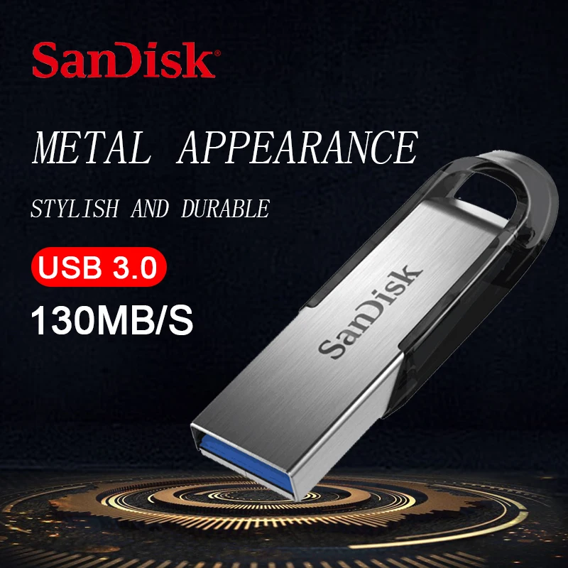 SanDisk Ultra Flair USB флешка 128 ГБ 16 130 МБ/с. Memory Stick флэшки 64 флешки 3 0 32 memoria usb U диск для ПК|USB