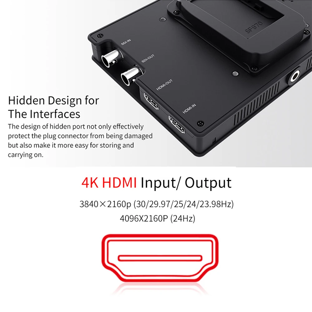 SEETEC ST 704 7 &quotIPS 3G SDI 4K HDMI DSLR на камере полевой монитор Full HD 1920x1200 для Sony Nikon Canon и т. Д.