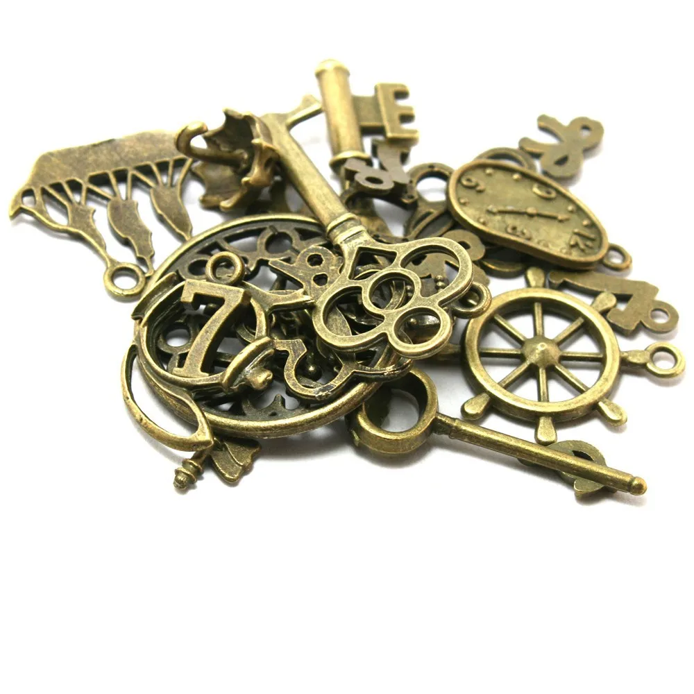 NiceBeads смешанный тип 20 шт. талисманы из античной бронзы кулон для DIY браслет ожерелье ювелирных изделий Diy аксессуары ручной работы